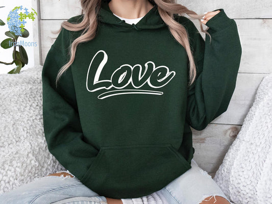 Love Sweatshirt, Heart Hoodie, Valentines Day Sweatshirt, Women's Sweatshirt, Couple Sweatshirt, Gift For Her, Love Hoodie