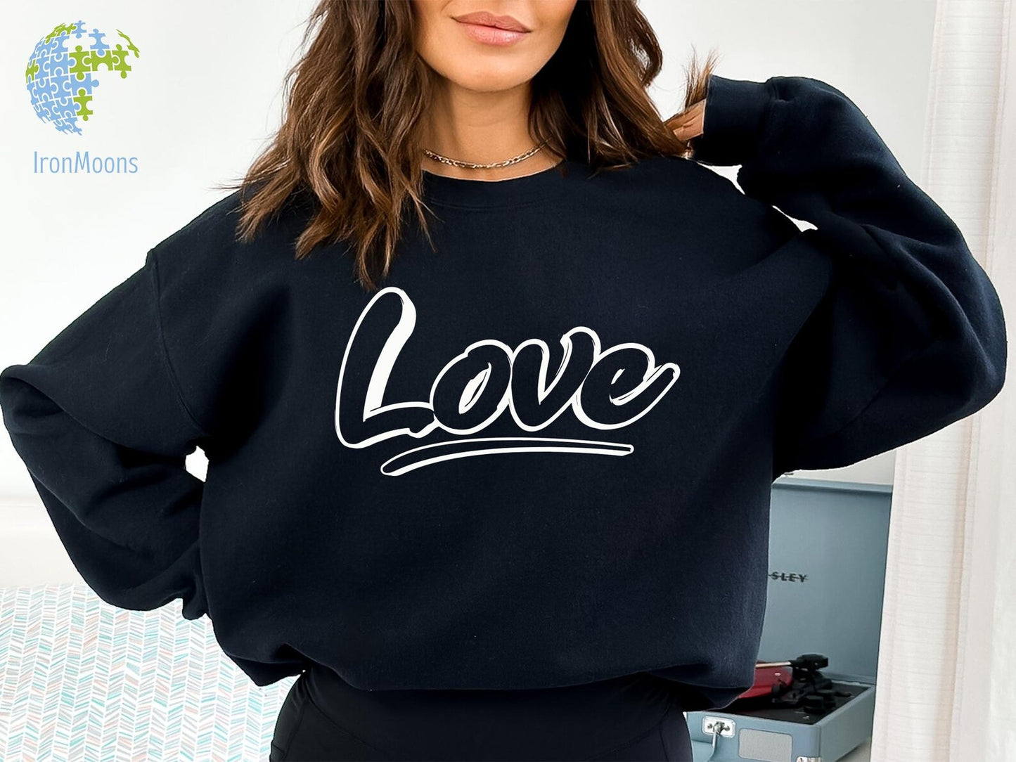 Love Sweatshirt, Heart Hoodie, Valentines Day Sweatshirt, Women's Sweatshirt, Couple Sweatshirt, Gift For Her, Love Hoodie