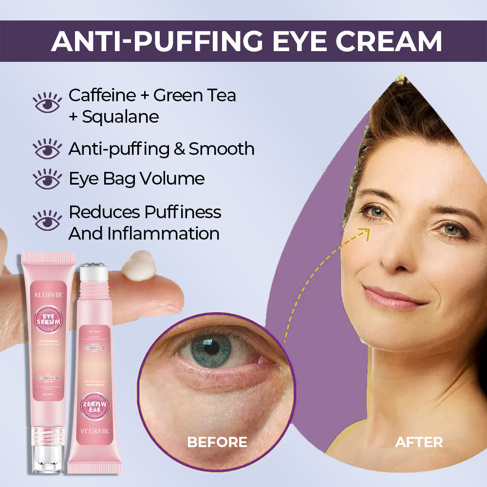 Custom Korean Vegan Massage Eye Roller Serum Anti-puffiness Anti Aging Brightening Caffeine Massage Repair Eye Bags Serum Cream