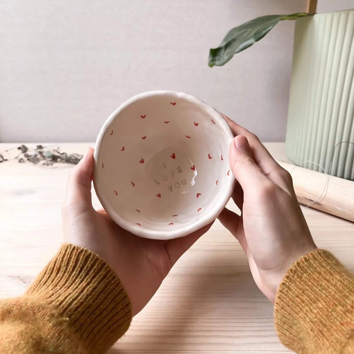 Mug with hearts, Handmade Coffee Mug, Ceramic Mug, Valentine's Day Mug, Mother's day gift